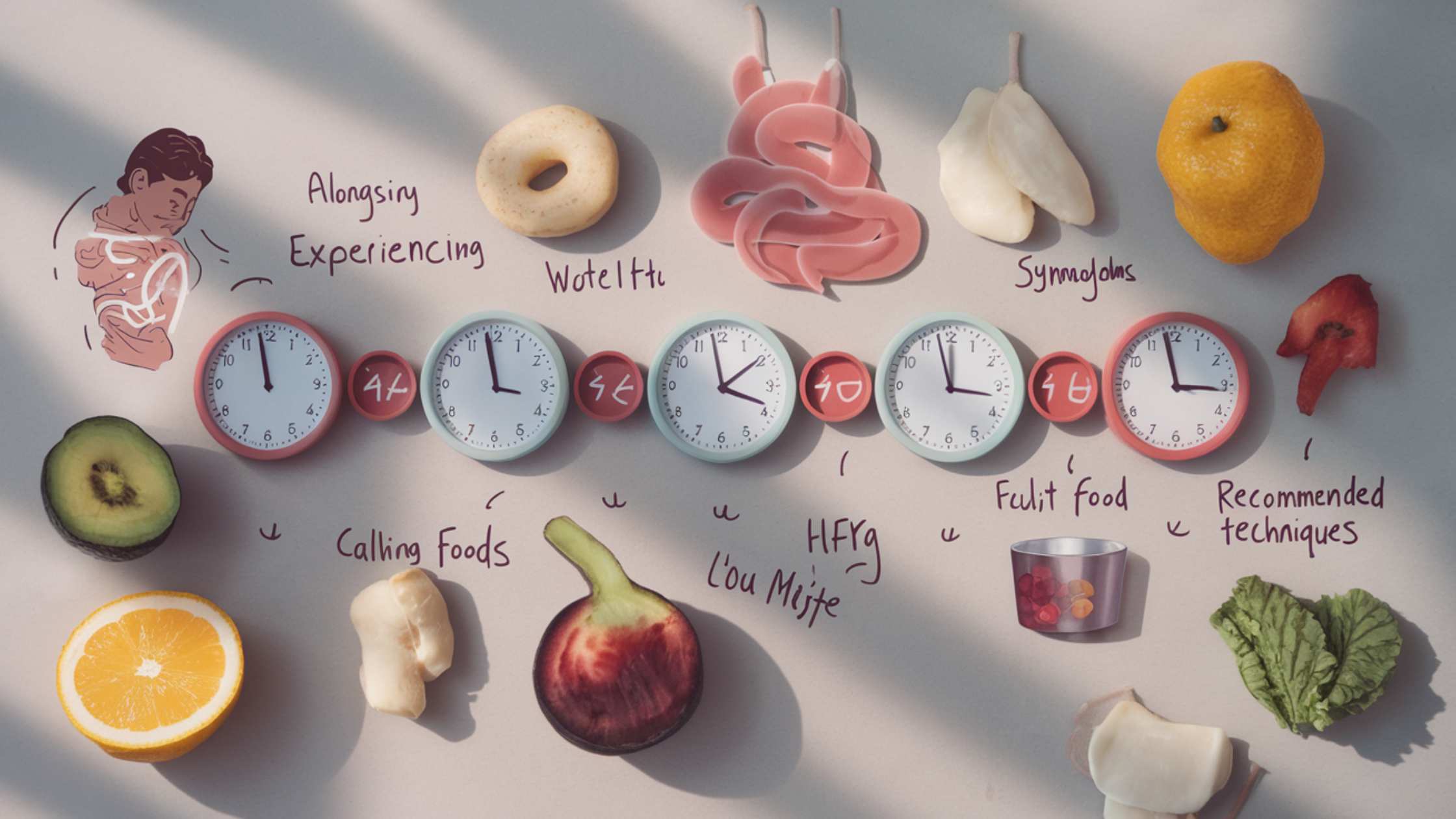 A doctor explaining a diagram of the digestive system to a patient, detailing ibs flare up symptoms and offering guidance as part of an ibs flare up survival guide.